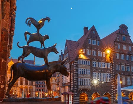 Skulptur der Stadtmusikanten in Bremen