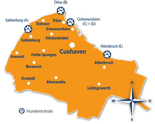 Cuxhaven Karte von Cuxhaven