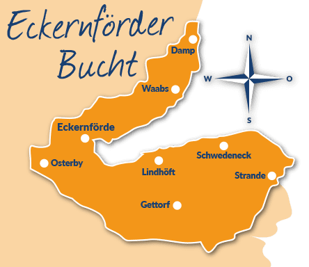 Karte der Eckernförder Bucht