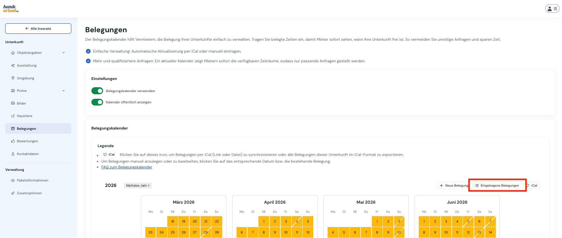 eingetragene belegungen 1