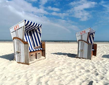 Strandkörbe an der Nordsee