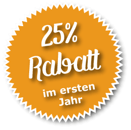 25 Prozent Rabatt